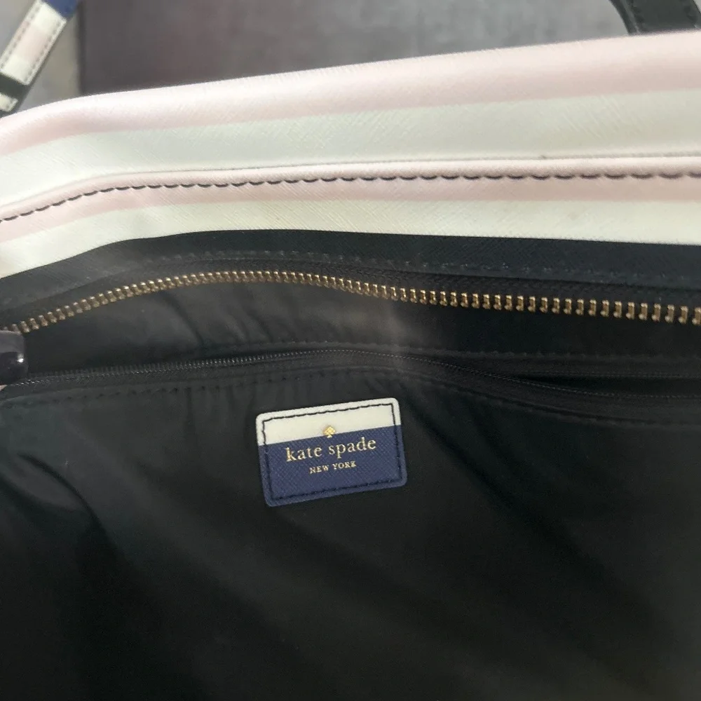 Kate Spade Striped Kaylie Grove street Diaper Baby Bag/ Tote - Picture 4 of 8